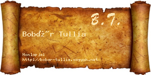 Bobár Tullia névjegykártya